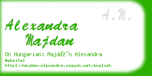 alexandra majdan business card